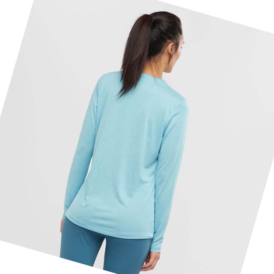 Camiseta Salomon AGILE Mujer Azules | MX 2561AHK